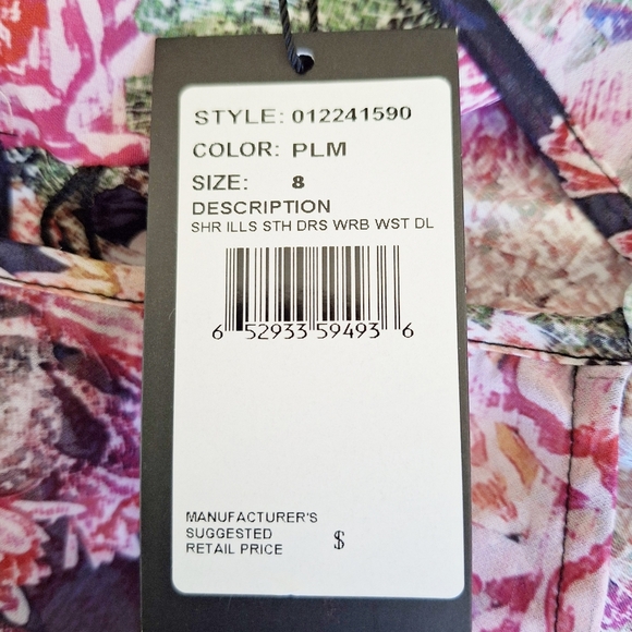 Adrianna Papell Floral Multicolor Dress 8 Wedding Cocktail Boho 8 - Picture 5 of 8